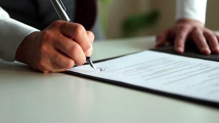 A person signing a legal document